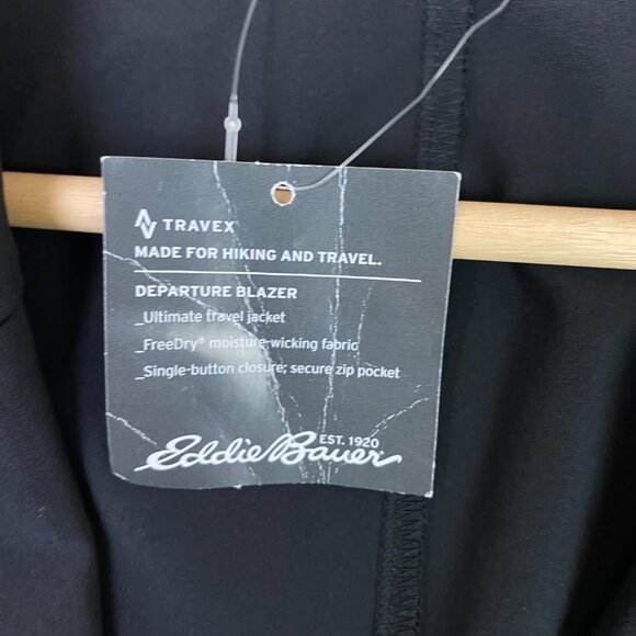 Eddie Bauer Travex Departure Blazer Women's 18 Black Travel Plus Size Stretch - Picture 5 of 16